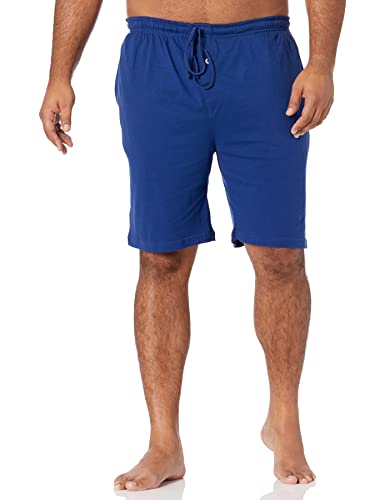 Amazon Essentials Herren Schlafanzug-Shorts In 23 cm Länge Aus Strick (Erhältlich In Übergröße), Kobaltblau, L von Amazon Essentials