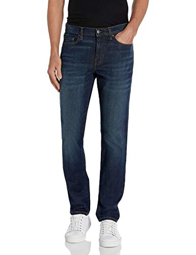 Amazon Essentials Herren Schmal geschnittene, gerade Jeans aus Komfort-Stretch (Früher Goodthreads), Dunkelblau Vintage, 31W / 34L von Amazon Essentials