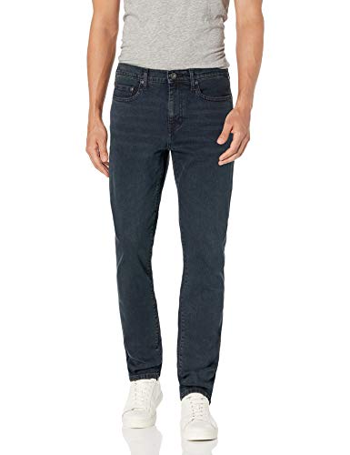 Amazon Essentials Herren Schmal geschnittene, gerade Jeans aus Komfort-Stretch (Früher Goodthreads), Schwarzblau Vintage, 30W / 29L von Amazon Essentials