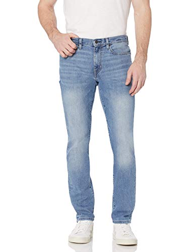 Amazon Essentials Herren Schmal geschnittene High Stretch-Jeans, Helle Waschung, 35W / 30L von Amazon Essentials