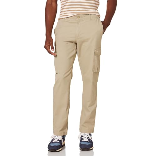 Amazon Essentials Herren Schmal geschnittene Stretch-Cargohose (erhältlich in Big & Tall), Khakibraun, 40W / 34L von Amazon Essentials