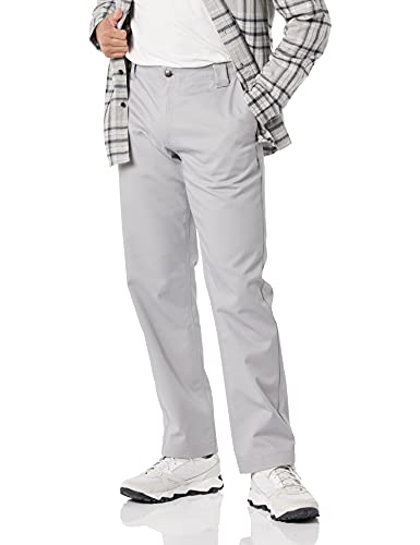 Amazon Essentials Herren Schmutzabweisende Und Knitterfreie Stretch-Arbeitshose Mit Gerader Passform, Hellgrau, 29W / 34L von Amazon Essentials