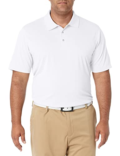 Amazon Essentials Herren Golf-Poloshirt, Feuchtigkeitsableitend Schnell Trocknend, Kurzarm, Weiß, XL von Amazon Essentials