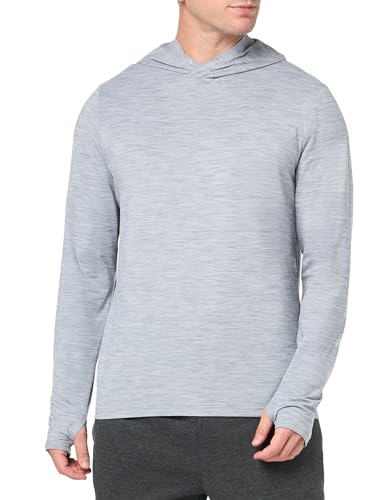 Amazon Essentials Herren Schnelltrocknendes Active-Langarmshirt Mit Kapuze Aus Funktionsstretch, Hellgrau Space-dye, L Amazon Essentials Herren Schnelltrocknendes Active-Langarmshirt Mit Kapuze Aus Funktionsstretch, Hellgrau Space-dye, L von Amazon Essentials