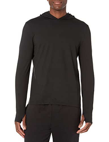 Amazon Essentials Herren Schnelltrocknendes Active-Langarmshirt Mit Kapuze Aus Funktionsstretch, Schwarz, L Amazon Essentials Herren Schnelltrocknendes Active-Langarmshirt Mit Kapuze Aus Funktionsstretch, Schwarz, L von Amazon Essentials