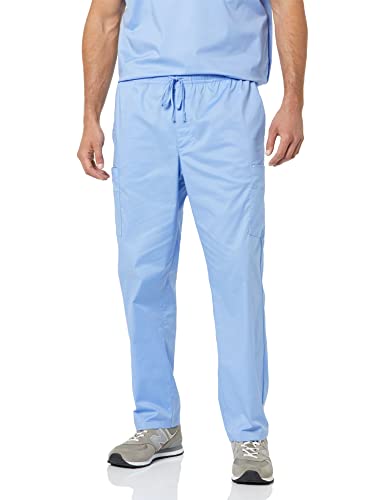 Amazon Essentials Herren Scrub-Hose mit elastischem Kordelzug an der Taille, Kornblumenblau, S von Amazon Essentials