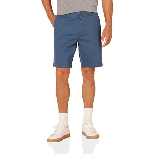 Amazon Essentials Herren Chinoshorts, 23 cm, Schlanker Schnitt, Tiefblau, 29W von Amazon Essentials