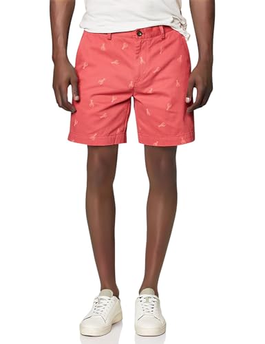 Amazon Essentials Herren Shorts, Schmale Passform, 23 cm, Verwaschenes Rot Hummer, 34W von Amazon Essentials