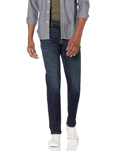 Amazon Essentials Herren Slim-Fit-Jeans, Dunkles Indigo, 42W / 29L von Amazon Essentials