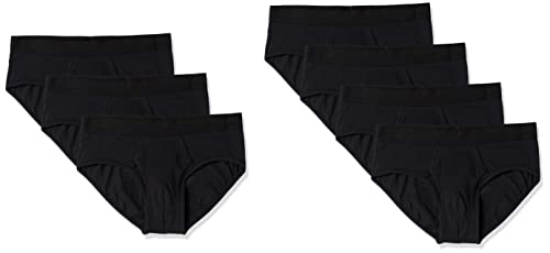 Amazon Essentials Herren Slip Unterwäsche aus Baumwolljersey (erhältlich in Übergrößen), 7er-Pack, Schwarz, XXL von Amazon Essentials