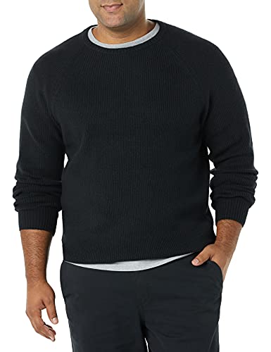 Amazon Essentials Herren Soft-Touch-Pullover mit Rundhalsausschnitt und Langen Ärmeln, Schwarz, M von Amazon Essentials