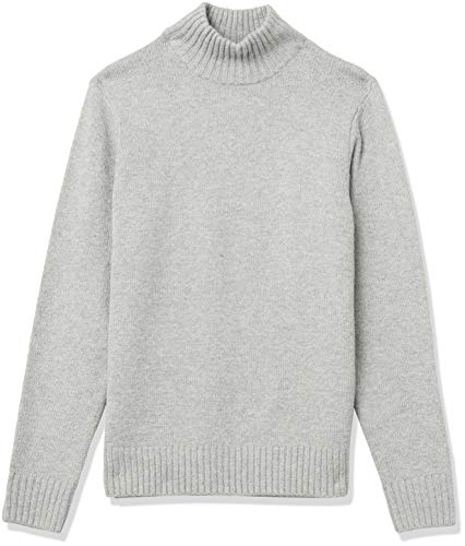 Amazon Essentials Herren Soft-Touch-Rollkragenpullover mit Langen Ärmeln, Hellgrau, M von Amazon Essentials