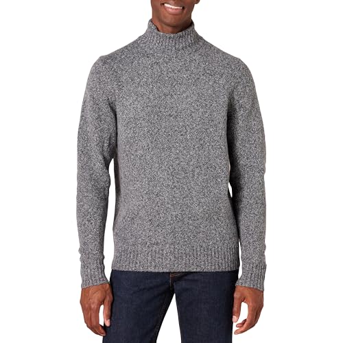 Amazon Essentials Herren Soft-Touch-Rollkragenpullover mit Langen Ärmeln, Dunkelgrau Merl, S von Amazon Essentials