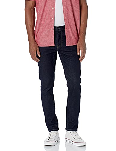 Amazon Essentials Herren Jeans, Komfortabler Stretch, Skinny-Fit-Passform (Früher Goodthreads), Dunkles Jeansblau, 34W / 36L von Amazon Essentials