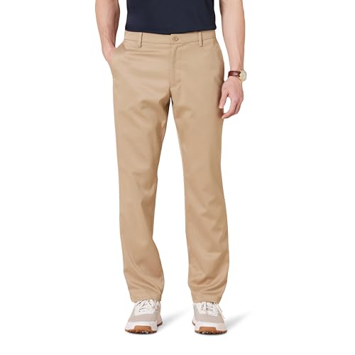 Amazon Essentials Herren Stretch-Golfhose mit sportlicher Passform (erhältlich in Big & Tall), Khakibraun, 31W / 32L von Amazon Essentials