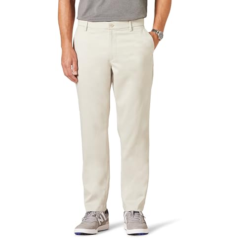 Amazon Essentials Herren Stretch-Golfhose mit sportlicher Passform (erhältlich in Big & Tall), Stone, 33W / 34L von Amazon Essentials