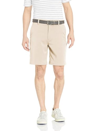 Amazon Essentials Herren Stretch-Golfshorts in klassischer Passform (erhältlich in Übergröße), Stone, 34W von Amazon Essentials