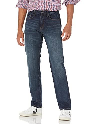 Amazon Essentials Herren Jeans, Sportlich Geschnitten, Dunkle Waschung, 31W / 32L von Amazon Essentials