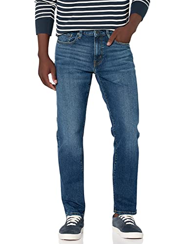 Amazon Essentials Herren Athletic-Fit-Stretchjeans - Auslauffarben, Vintage Waschung, 36W / 33L von Amazon Essentials