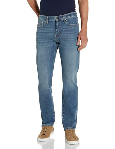Amazon Essentials Herren Stretchjeans, Gerade Geschnitten - Auslauffarben, Mittelblau Vintage, 40W / 32L von Amazon Essentials