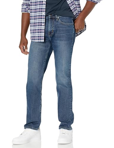 Amazon Essentials Herren Stretchjeans, Gerade Geschnitten, Vintage Waschung, 33W / 29L von Amazon Essentials