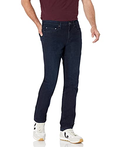 Amazon Essentials Herren Slim-Fit-Jeans, Blau Überfärben, 33W / 34L von Amazon Essentials