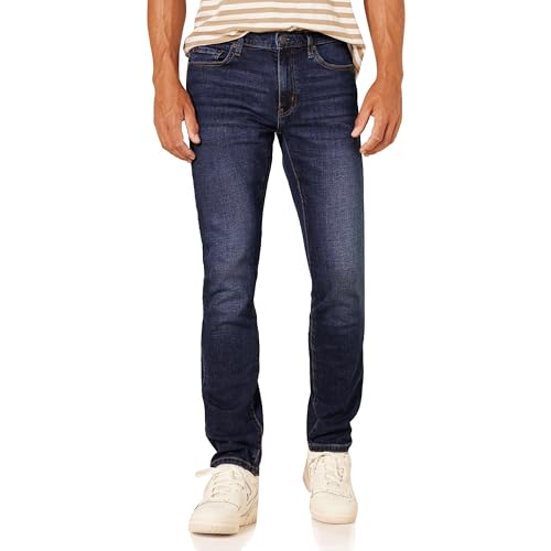 Amazon Essentials Herren Slim-Fit-Jeans, Dunkelblau Vintage, 32W / 33L von Amazon Essentials