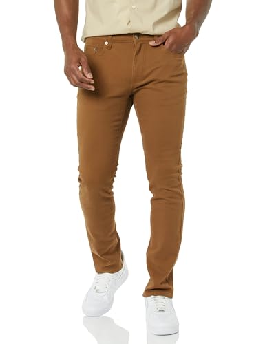 Amazon Essentials Herren Skinny Fit Stretch Jeans, Dunkles Khakibraun, 31W x 30L von Amazon Essentials