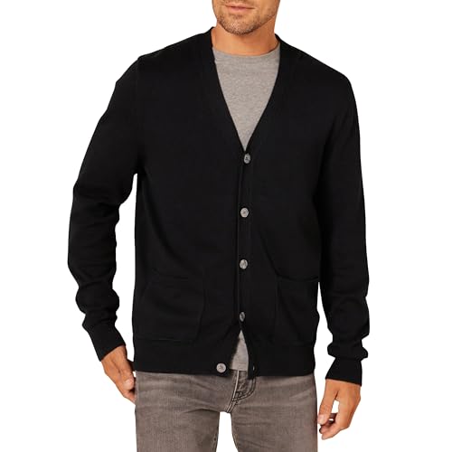 Amazon Essentials Herren Strickjacke aus Baumwolle, Schwarz, XS Amazon Essentials Herren Strickjacke aus Baumwolle, Schwarz, XS von Amazon Essentials