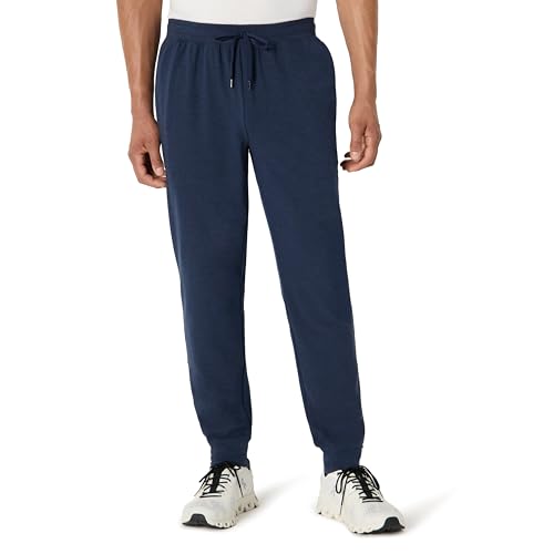 Amazon Essentials Herren Supersofte Trainingshose aus Funktions-Strick, Marineblau Space-dye, XL von Amazon Essentials