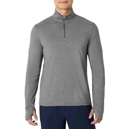 Amazon Essentials Herren Supersofter Funktions-Strickpullover mit Viertelreißverschluss, Grau Space-dye, XS Amazon Essentials Herren Supersofter Funktions-Strickpullover mit Viertelreißverschluss, Grau Space-dye, XS von Amazon Essentials