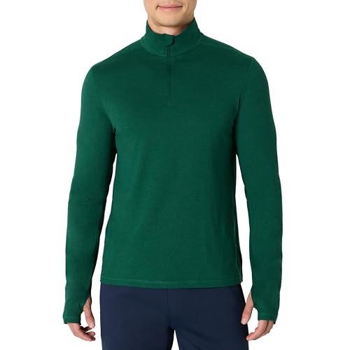 Amazon Essentials Herren Supersofter Funktions-Strickpullover mit Viertelreißverschluss, Grün Space-dye, S Amazon Essentials Herren Supersofter Funktions-Strickpullover mit Viertelreißverschluss, Grün Space-dye, S von Amazon Essentials