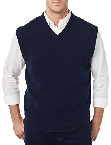 Amazon Essentials Herren Sweatshirt-Weste Aus Lammwolle (Früher Goodthreads), Marineblau, S von Amazon Essentials