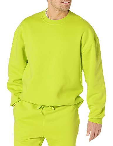 Amazon Essentials Herren Sweatshirt mit Rundhalsausschnitt und übergroßer Passform (erhältlich in Big & Tall), Lindgrün, XXL von Amazon Essentials