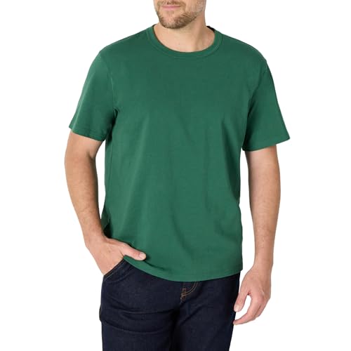 Amazon Essentials Herren T-Shirt Aus Schwerer Baumwolle Mit Lockerer Passform, Intensives Grün, XXL von Amazon Essentials