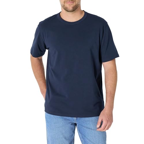 Amazon Essentials Herren T-Shirt Aus Schwerer Baumwolle Mit Lockerer Passform, Marineblau, XXL von Amazon Essentials