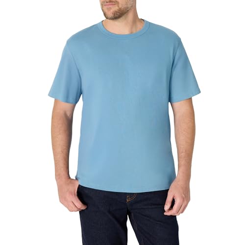 Amazon Essentials Herren T-Shirt Aus Schwerer Baumwolle Mit Lockerer Passform, Staubblau, L von Amazon Essentials