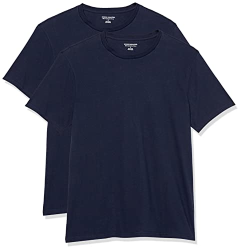 Amazon Essentials Herren T-Shirt mit kurzen Ärmeln und Rundhalsausschnitt in schmaler Passform, 2er-Pack, Marineblau, L Amazon Essentials Herren T-Shirt mit kurzen Ärmeln und Rundhalsausschnitt in schmaler Passform, 2er-Pack, Marineblau, L von Amazon Essentials