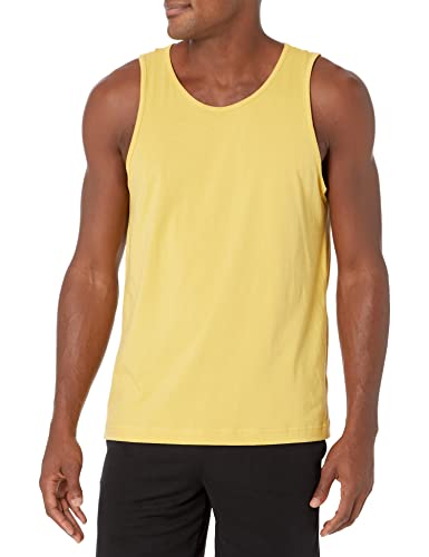 Amazon Essentials Herren Tanktop, Normale Passform, Helles Senfgelb, M von Amazon Essentials