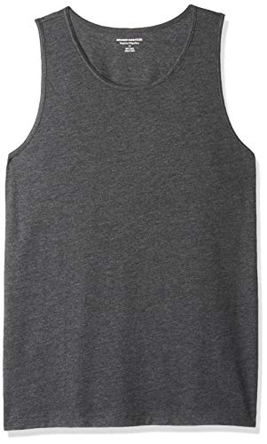 Amazon Essentials Herren Tanktop, Normale Passform, Kohlegrau Meliert, L von Amazon Essentials