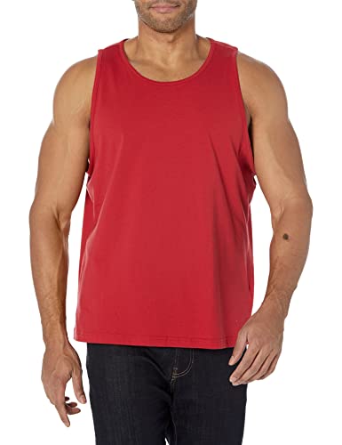 Amazon Essentials Herren Tanktop, Normale Passform, Rot, M von Amazon Essentials
