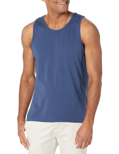 Amazon Essentials Herren Tanktop, Schmale Passform, Blau Heide, S von Amazon Essentials