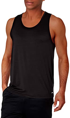 Amazon Essentials Herren Leichtes, Schnelltrocknendes Gym-Tanktop Aus Funktionsstretch, Schwarz, XL von Amazon Essentials