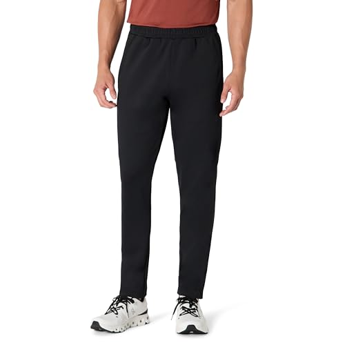 Amazon Essentials Herren Funktions-Stretch-Trainingshose, Gestrickt, 76cm Beininnenlänge, Knöchellang, Schwarz, XL von Amazon Essentials