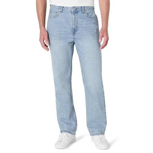 Amazon Essentials Herren Relaxed Fit-Jeans, Blau-Vintage, 33W / 28L von Amazon Essentials