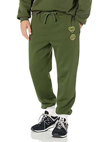 Amazon Essentials Herren Unten geschlossene Jogginghose mit lockerer Passform (erhältlich in Big & Tall), Dunkles Olivgrün, XS von Amazon Essentials