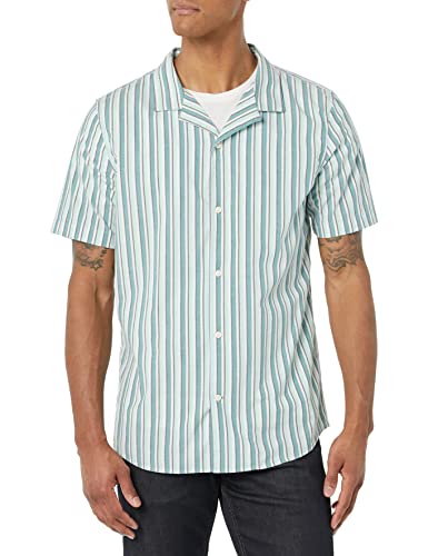 Amazon Essentials Herren Urlaubshemd Aus Baumwolle, Kurzärmelig Und Schmal Geschnitten, Mehrfarbig Streifen, M Amazon Essentials Herren Urlaubshemd Aus Baumwolle, Kurzärmelig Und Schmal Geschnitten, Mehrfarbig Streifen, M von Amazon Essentials