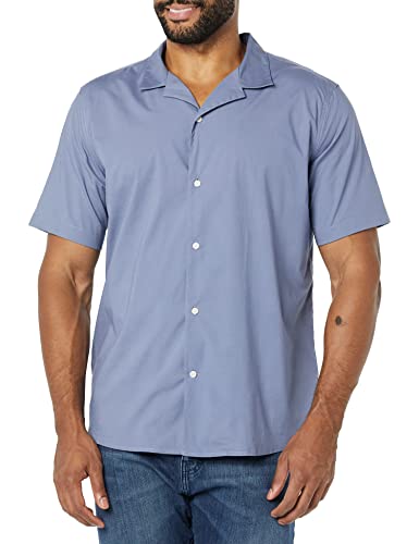 Amazon Essentials Herren Urlaubshemd Aus Baumwolle, Kurzärmelig Und Schmal Geschnitten, Verwaschenes Blau, XXL Amazon Essentials Herren Urlaubshemd Aus Baumwolle, Kurzärmelig Und Schmal Geschnitten, Verwaschenes Blau, XXL von Amazon Essentials