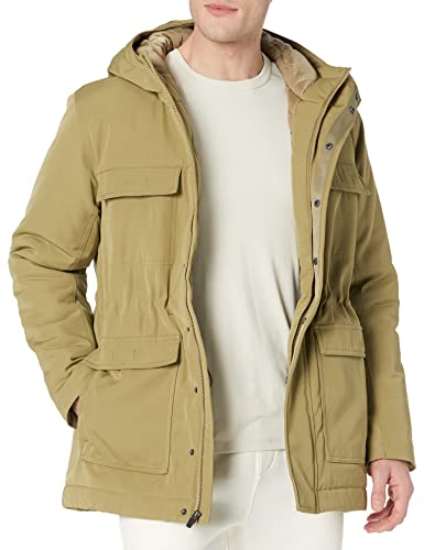 Amazon Essentials Herren Wasserabweisender Parka aus recyceltem Polyester mit Kapuze in lockerer Passform (zuvor Amazon Aware), Salbeigrün, XXL von Amazon Essentials