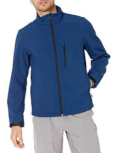 Amazon Essentials Herren Wasserbeständige Softshelljacke, Marineblau, XL von Amazon Essentials